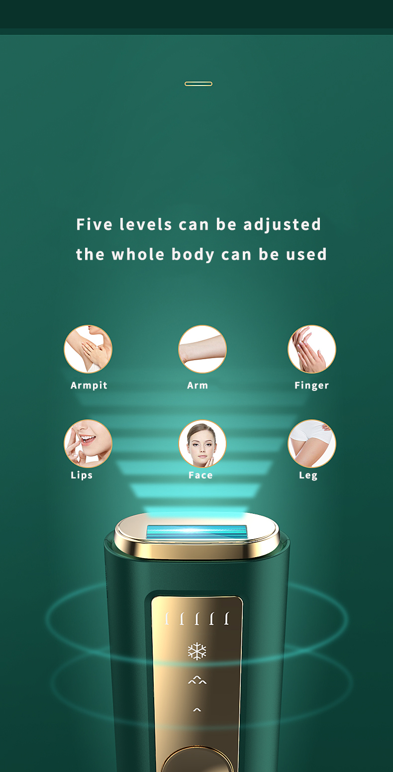 Portable Freezing point Hair Removal Epilator IPL Ice Cooling Permanent Hair Removal instrument For Home Use