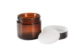 Amber Luxury Glass Cosmetic Jars Food Grade Non Toxic Eco Friendly