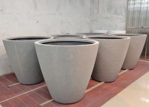 Wholesale Customized Color Round Fiberglass Planter Pots With Drainage Hole from china suppliers