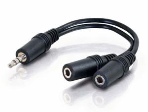 Wholesale 6&quot; 3.5mm to 2X3.5MM splitter audio cable from china suppliers