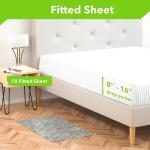 500 Thread Count 100% Cotton Fitted Sheet Sateen Weave Damask Striped Bedroom