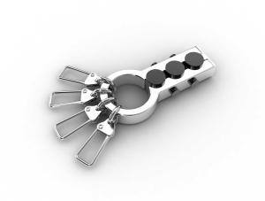 Wholesale Tagor Jewelry Top Quality Trendy Classic Men's Gift 316L Stainless Steel Key Chains ADK16 from china suppliers