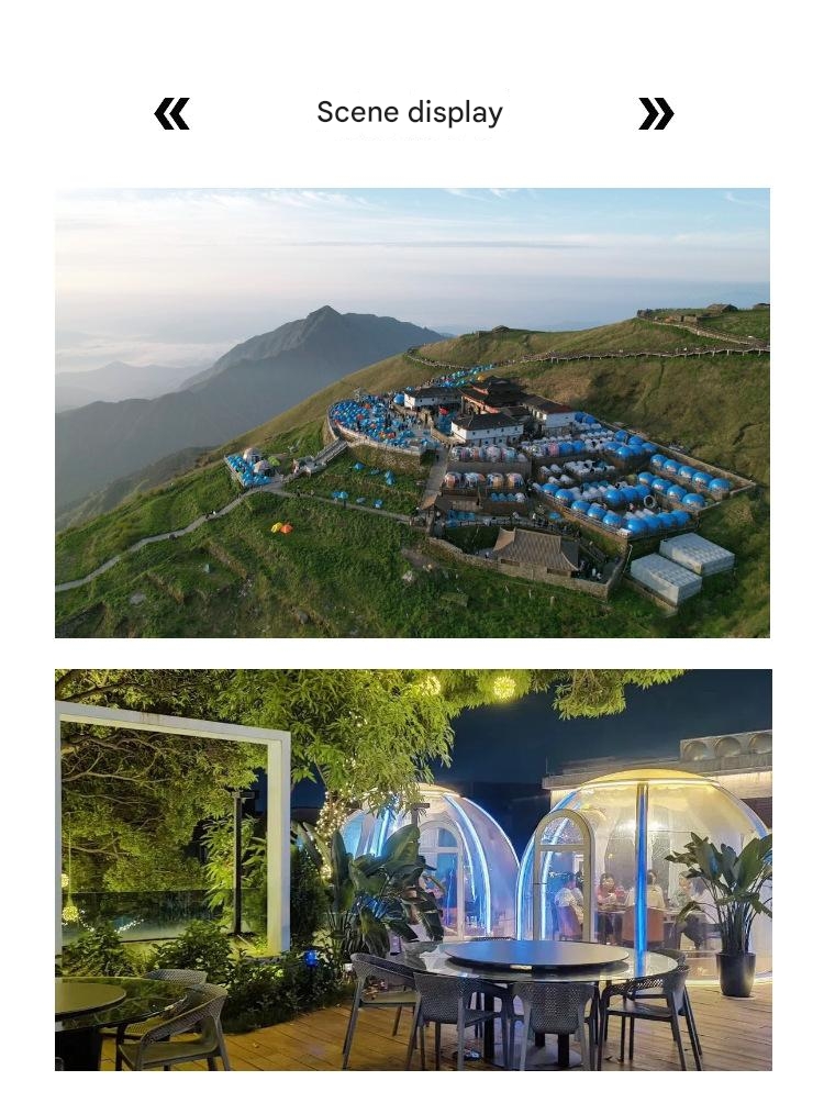 Leisure Facilities Outdoor Restaurant Transparent Bubble Room Star Hotel Homestay Tent Dome