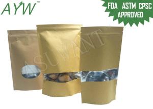 Wholesale Multi Purpose Kraft Paper k Bag , ASTM Stand Up Kraft Coffee Bags With Valve from china suppliers