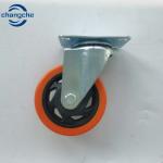 Heavy Duty Plate Casters 2/3 Inch Swivel Industrial Rubber Wheels for Cart
