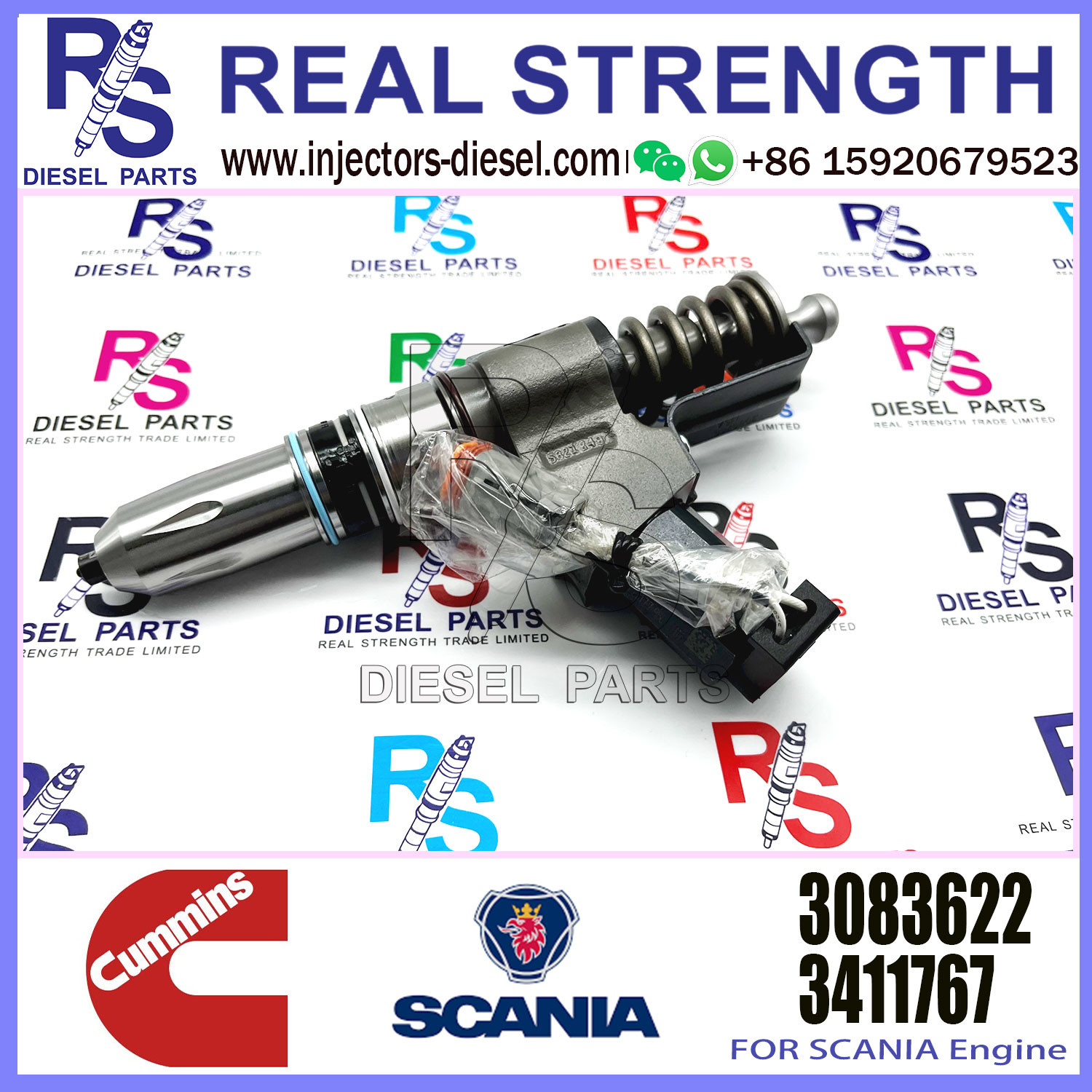 Common rail injector fuel injecto 3083622 3411767 3618300 3411767 3083846 3411759 3411764 for N14 Excavator