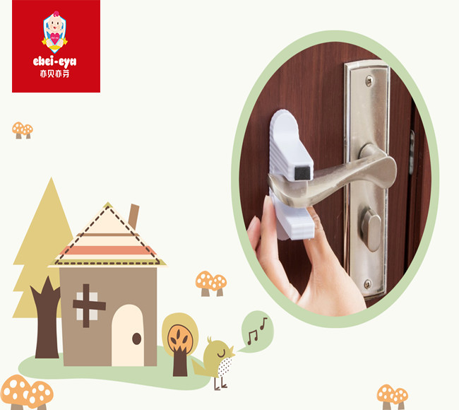 Plastic Baby Security Door Locks Protection Handles Latch Locking Compatible With Standard