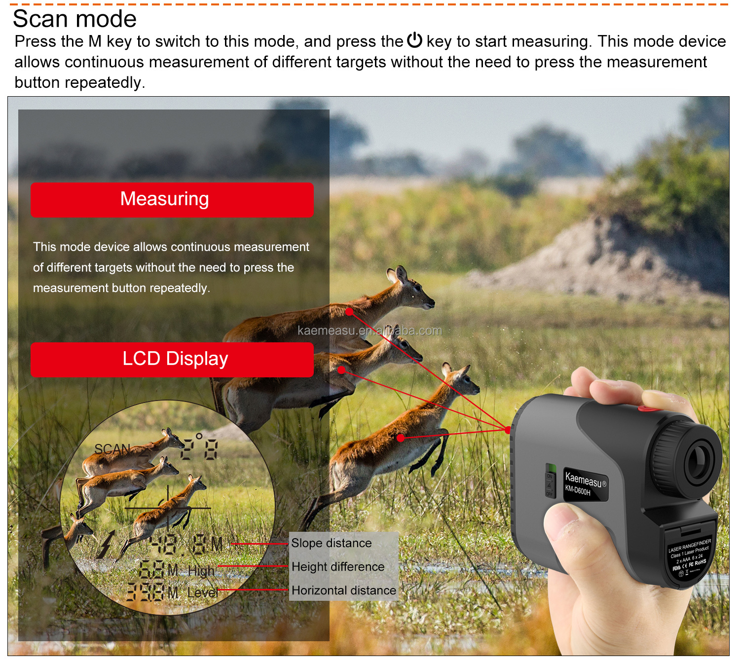 golf laser rangefinder telescope Mounted Range Finder mini handheld laser rangefinder slope