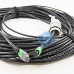 12F Spiral Armored MPO Fiber Patch Cord Housing 5.0mm LSZH Jacket Rodent