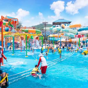 Wholesale Mega Tropical Water Park Slide 400sqm Water Park Bowl Slide from china suppliers