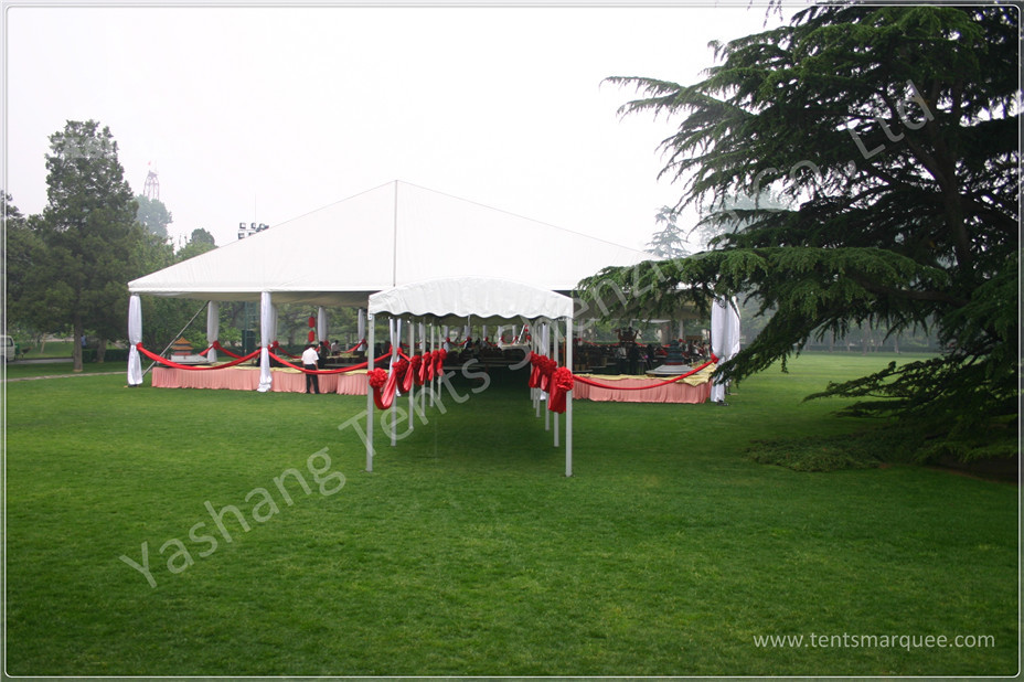 Retail Trade Big Clear Span Marquee Tent With A Frame Roof / Galvanized Steel Connector