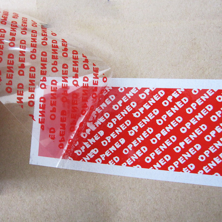 Red VOID Total Transfer Tamper Evident Security Tape Open Void For Box Sealing