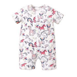 Wholesale Good Quality Custom And Stock 100% Cotton Baby Onesie Jumpsuit Low Price Baby Romper for Summer from china suppliers
