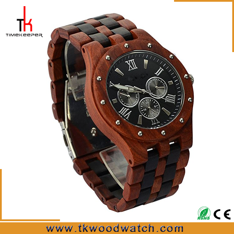 Hot selling japan movement Fashion design whosale wood watch