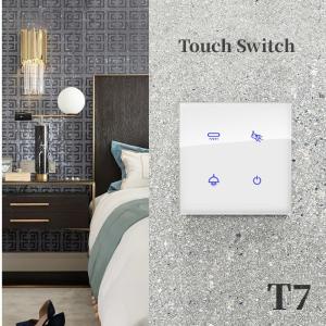 Wholesale Hotel / Home Smart UK Standard Zigbee Tempered Glass Wall Switch from china suppliers