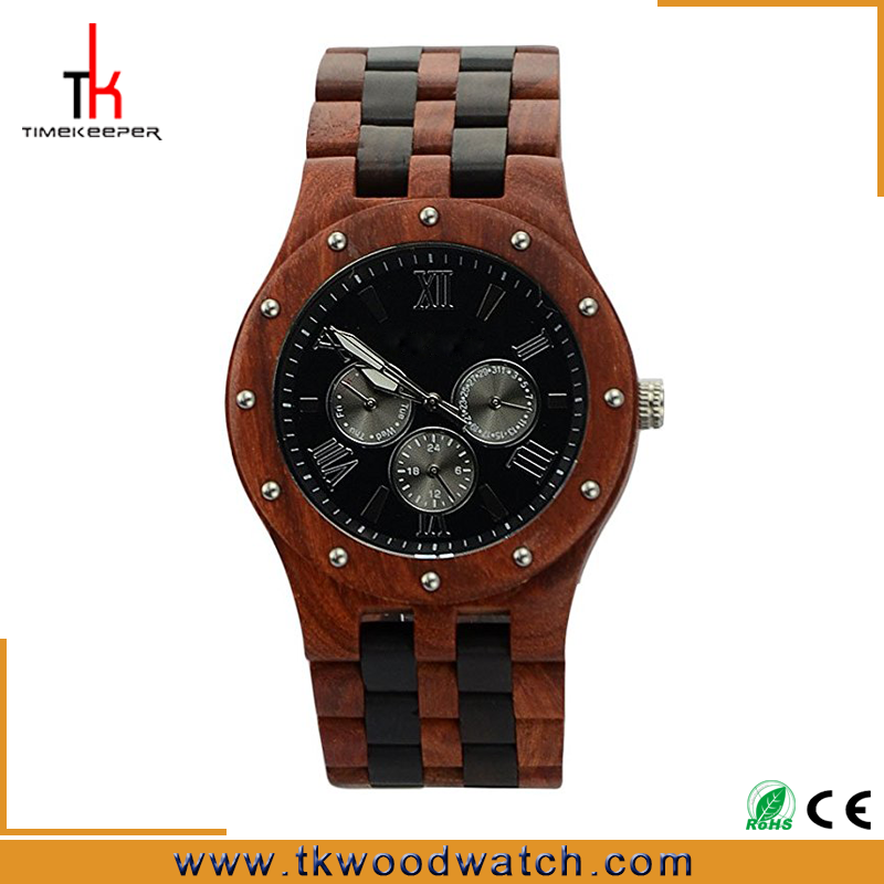 Hot selling japan movement Fashion design whosale wood watch