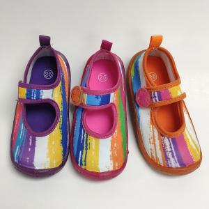Wholesale TPR Kids Aqua Shoes , Rainbow Printed Lightweight Water Shoes from china suppliers