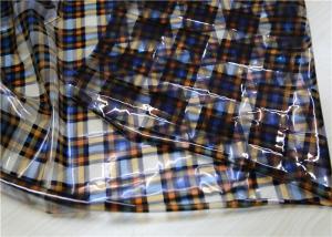 Wholesale Fashion Garment TPU Leather Classic Plaid Printed Pattern Abrasion Resistant from china suppliers