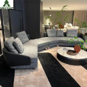 Wholesale Luxury Hotel Lobby Reception Modular Sofa Set High End Villa Fabric Grey Linen Sofa from china suppliers