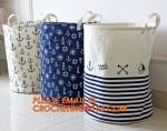 Organize Storage Natural Canvas Clothes Basket, Cute Round Canvas Bathroom