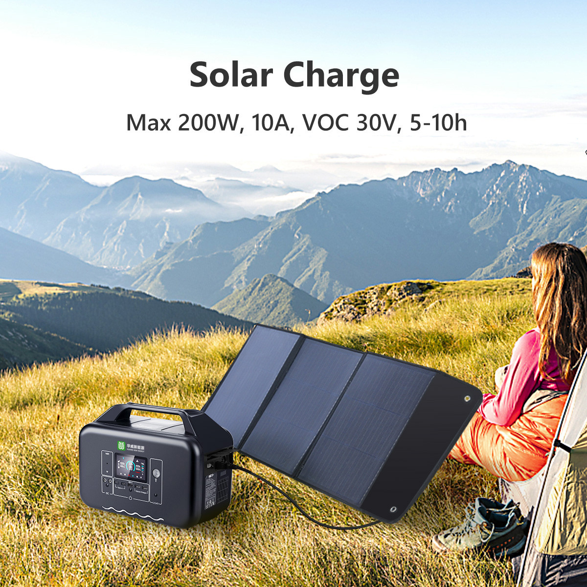 1000W LiFePO4 Solar Generator 220V Portable Power Station for Emergency