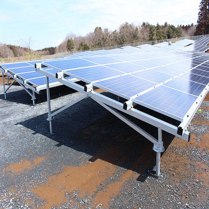 Silver Color High Strength Solar Panel Racking System With Reinforced Metis Rail