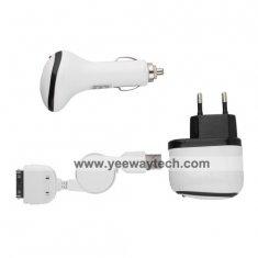Car Charger for iPhone 3G/3GS/4 White
