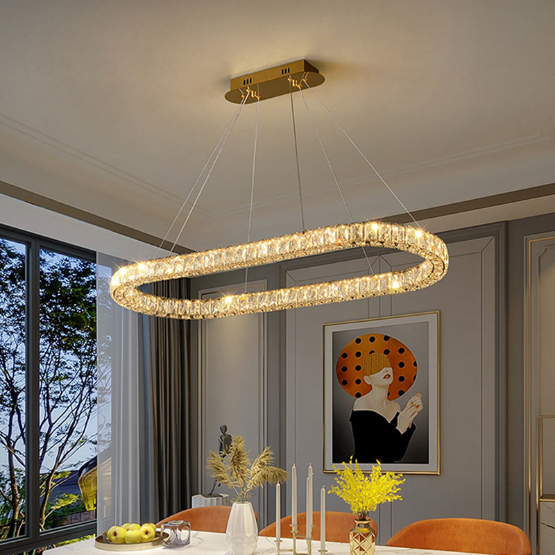 Luxury Ring Ceiling Lamp Modern Bedroom Living Room Crystal Ceiling Lamp(WH-CA-100)