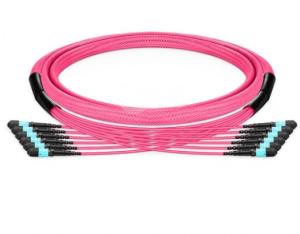 Wholesale Pink OM4 MTP MPO Fiber Cable Multimode 24-144 Fibers Senko from china suppliers