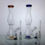 Durable 10'' Glass Beaker Bongs Dab Rig Blue Water Pipes 14mm Joint Bowl