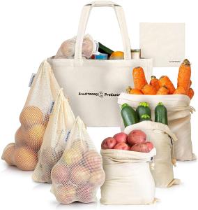 Wholesale ISO9000 SGS Organic Cotton Drawstring Bags Reusable Mesh Produce Bags 40cm from china suppliers