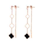 18K Gold Plated Stainless Steel Four Leaf Clover Earrings for Eomen Jewelry 4