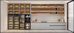 Wholesale Stainless Steel Wine Cabinet Modern Design Ample Storage Luxury Aesthetics from china suppliers