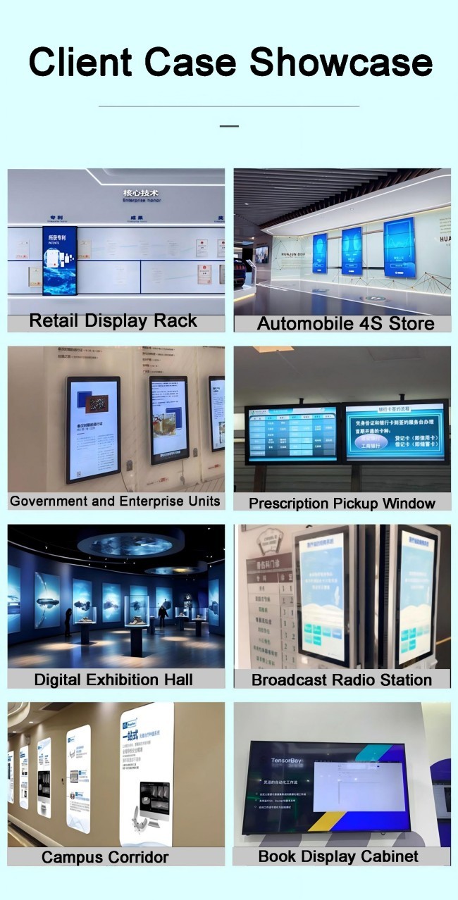 Full HD Advertising Screen with 4K Ultra HD Resolution Vertical LCD Panel Stand and 8 Array Mic