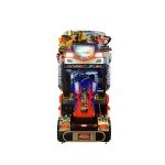 Upright Car Racing Coin Operated Game Machine For Shopping Mall