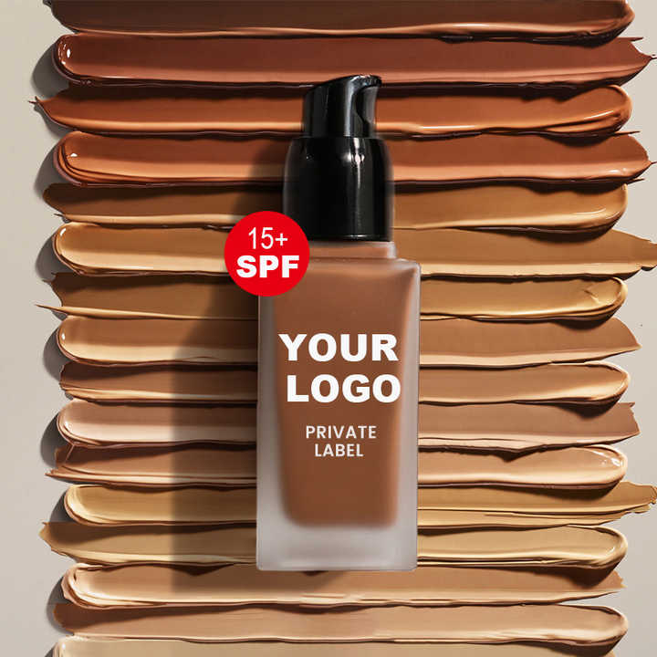 Custom Logo Low Moq Mineral Collagen Serum Full Coverage Dewy Foundation Face Liquid Makeup Vegan Foundation for Black Women