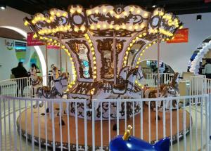 Wholesale 3KW Up Transmission Carousel Amusement Ride , 12 Seats Luxury Carousel Horse Ride from china suppliers