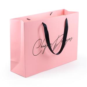 Wholesale Custom LOGO Cosmetics Gift CMYK Printable Paper Bags With Handle from china suppliers