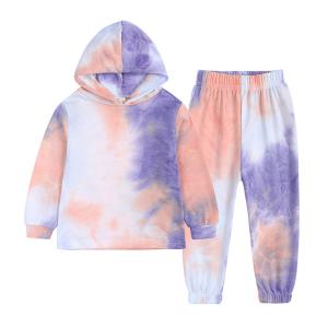 Wholesale Jogging Spring Children'S Clothing Tie Dye Two Piece Jogger Set from china suppliers