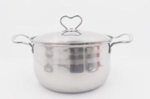 Wholesale 16,18cm Kitchenware mirror polishing stockpot metal steel cooking stew pot with handle from china suppliers