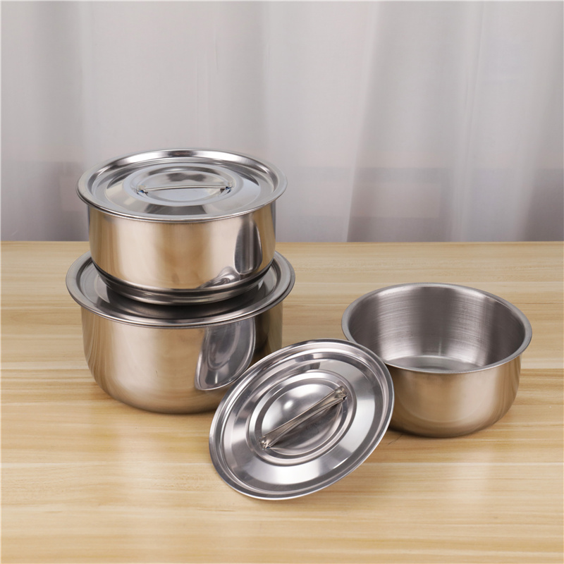 Cooking Pot 410 Stainless Steel Cookware Set Kitchen Soup Stock Pot Set
