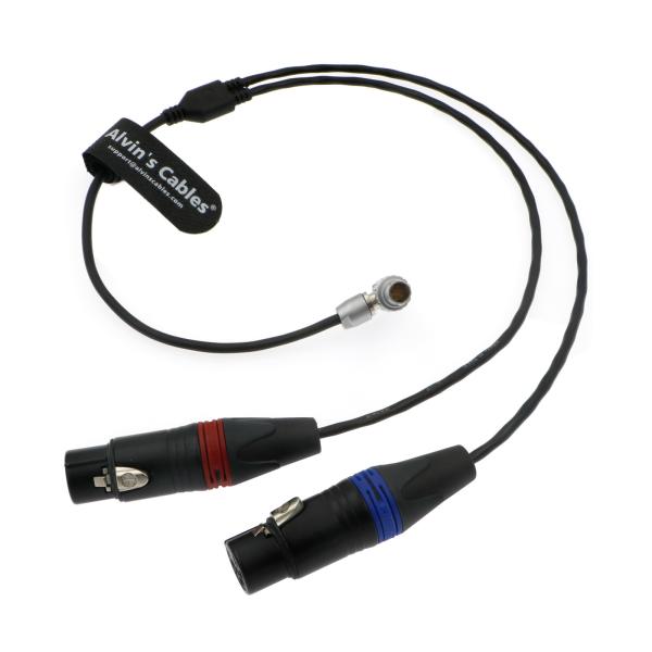 Audio-Cable for ARRI-Mini-LF Camera 6 Pin Male to Dual XLR 3 Pin Female Cable