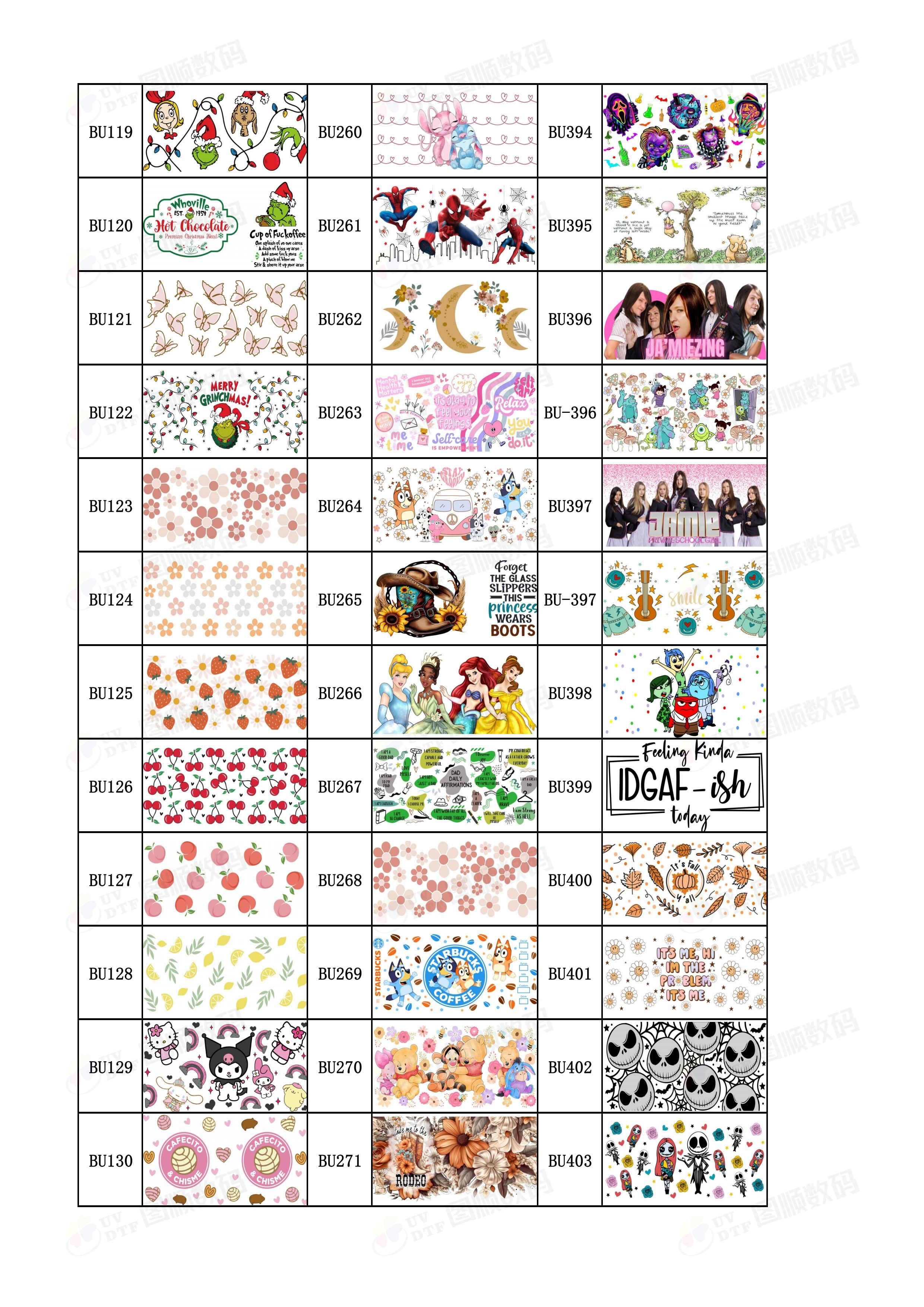 Self Adhesive 0.1mm 3D UV Transfer Labels UV DTF Vinyl 16OZ