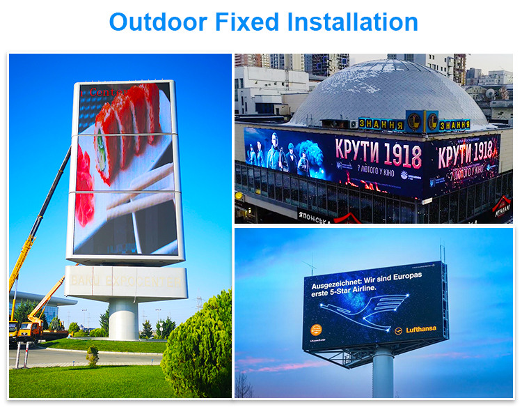 Customized Digital Outdoor Fixed LED Display For Waterproof Flexible Outdoor LED Panel