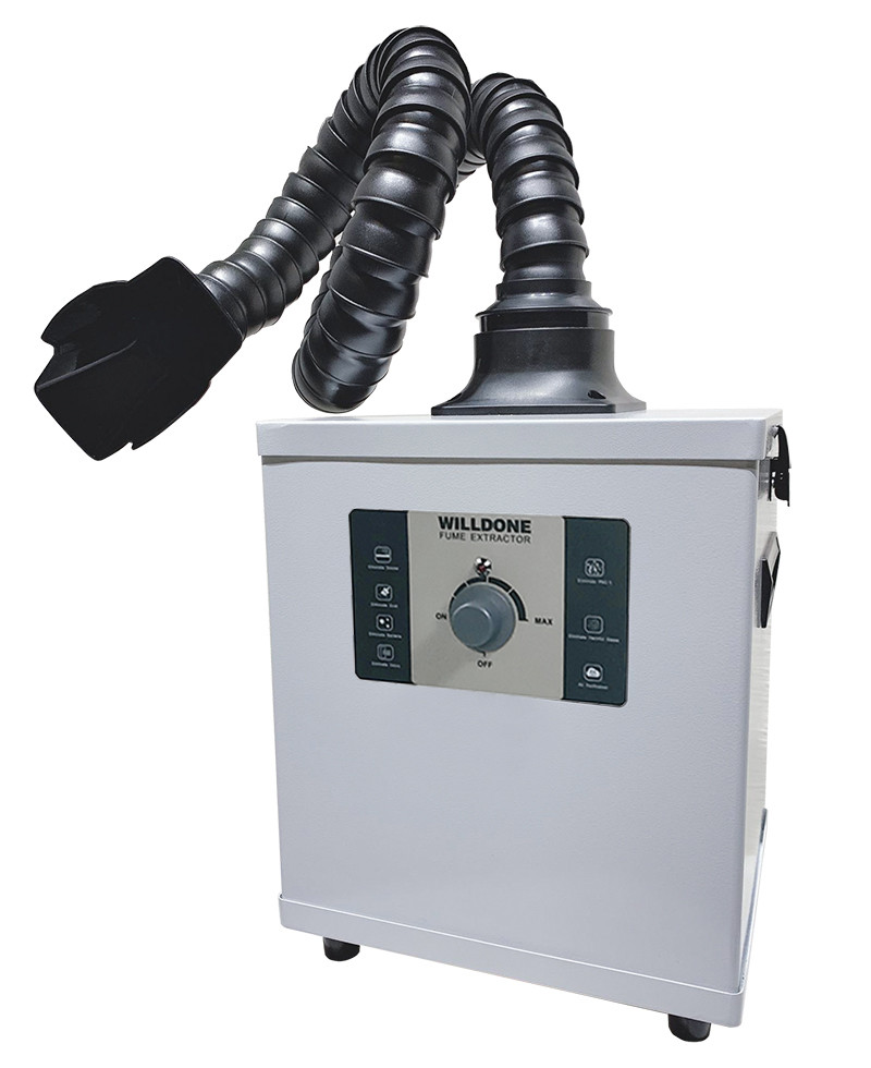 WILLDONE C50 Mini 150W Beauty Nail Salon Fume Extractor, soldering welding smoke fume extractor