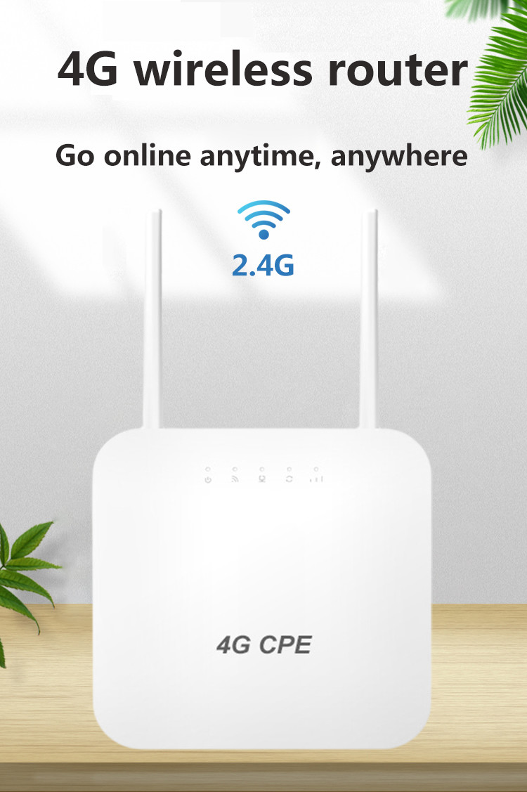 300Mbps 4g Cpe Smart Router Rj45 Port White Plastic Shell WS2206