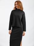 Free Size Ladies Top long sleeve and skirt sweater Knitted Casual Style Perfect