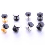 Fashion Round Stud Earring Simple black color Earring Designs For Women And Men