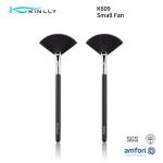 OEM ODM Black Small Fan Individual Makeup Brushes With Nylon Hair
