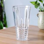 25cm 9 Inch Tall Cylinder Glass Flower Vase Transparent Clear Diamond Designs